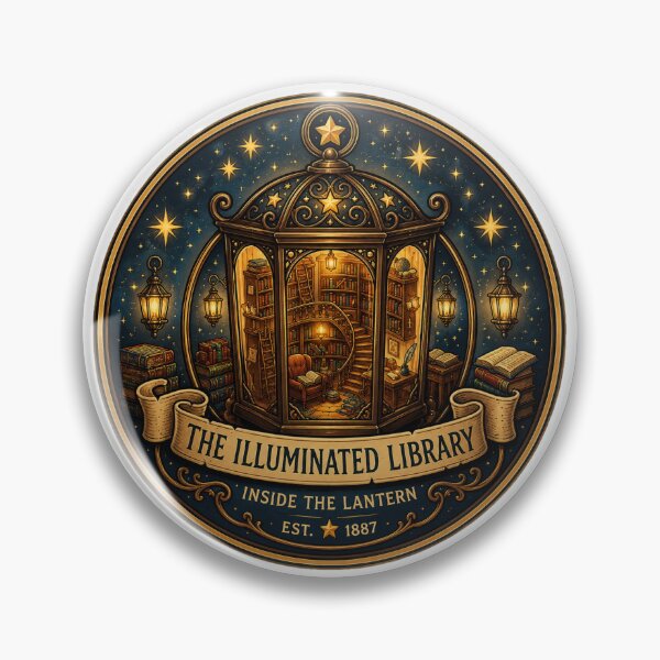 Item preview, The Illuminated Library | Magical Lantern Library | Cozy Book Lover Fantasy designed and sold by MrDev.