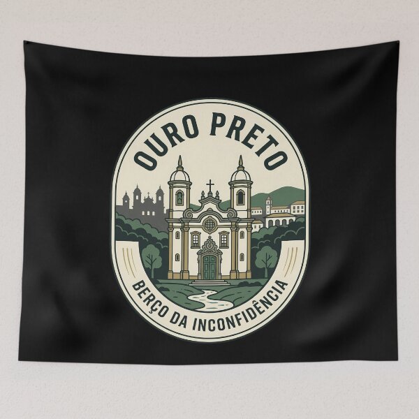 Item preview, Ouro Preto Brazil History Vintage Travel Emblem designed and sold by k3rstman1.