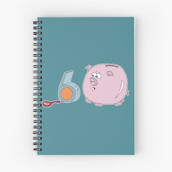 Item preview, Funny Piggy Bank and Whistle Sticker | Relatable Financial Anxiety Cartoon designed and sold by MyxaART.