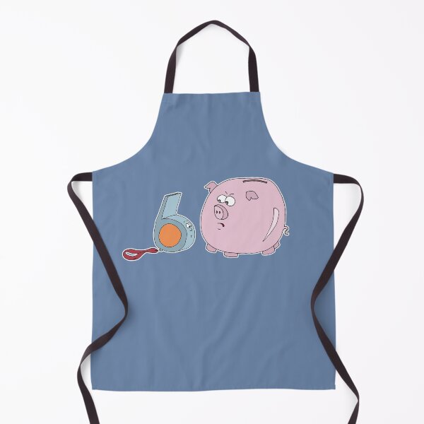 Item preview, Funny Piggy Bank and Whistle Sticker | Relatable Financial Anxiety Cartoon designed and sold by MyxaART.