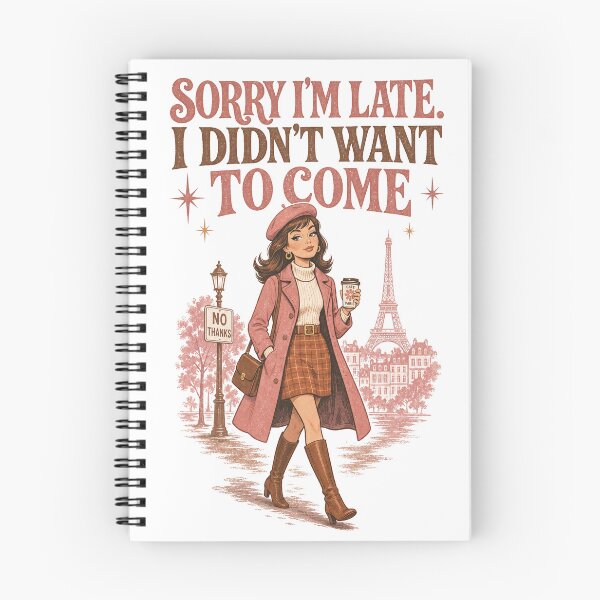Item preview, Sorry I'm Late I Didn't Want to Come Funny Vintage Design . designed and sold by Art JSMY.