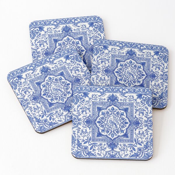 Item preview, Vintage Mediterranean Tile Mandala | Portuguese Azulejo Floral Pattern designed and sold by lavanya11.