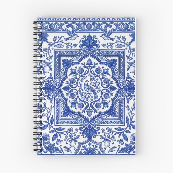 Item preview, Vintage Mediterranean Tile Mandala | Portuguese Azulejo Floral Pattern designed and sold by lavanya11.