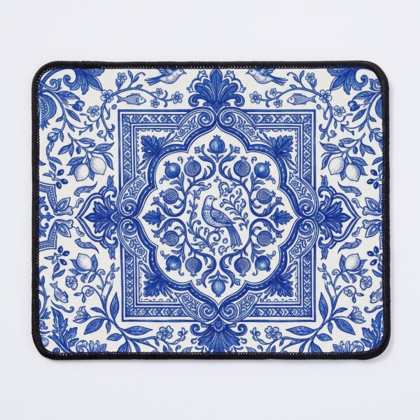 Item preview, Vintage Mediterranean Tile Mandala | Portuguese Azulejo Floral Pattern designed and sold by lavanya11.