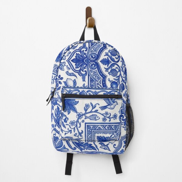 Item preview, Vintage Mediterranean Tile Mandala | Portuguese Azulejo Floral Pattern designed and sold by lavanya11.