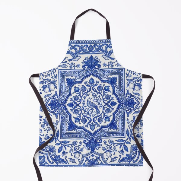 Item preview, Vintage Mediterranean Tile Mandala | Portuguese Azulejo Floral Pattern designed and sold by lavanya11.