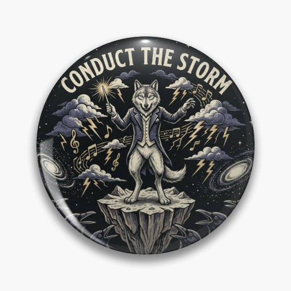 Item preview, Conduct the Storm – Cosmic Wolf Art designed and sold by Dogandesighn.