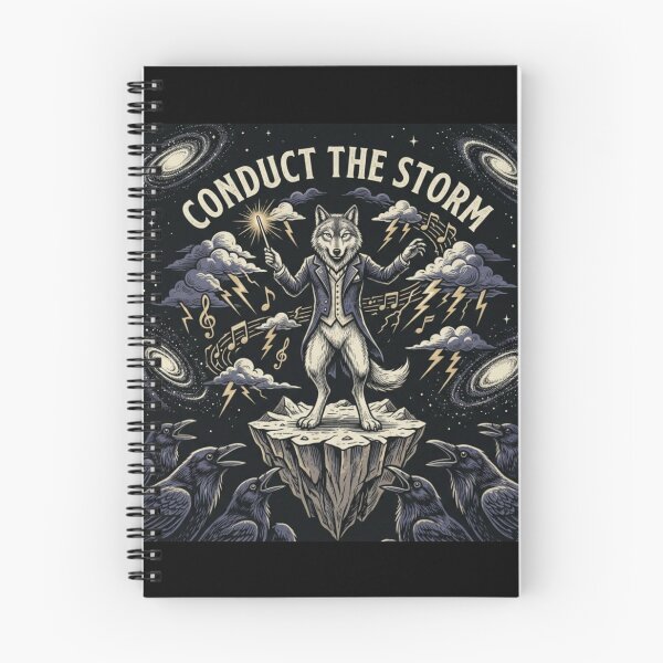 Item preview, Conduct the Storm – Cosmic Wolf Art designed and sold by Dogandesighn.