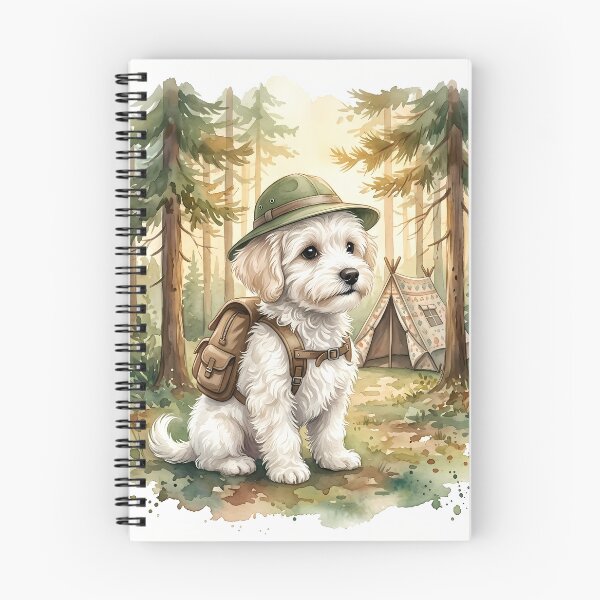 Item preview, te Watercolor Maltipoo Outdoor Explorer Puppy - Camping Art⁠ designed and sold by Sussyg007.