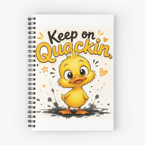 Item preview, Keep on Quackin' | Cute Baby Duck Cartoon Sticker | Funny Kawaii Duck Gift designed and sold by CRAZZYDOODLES.