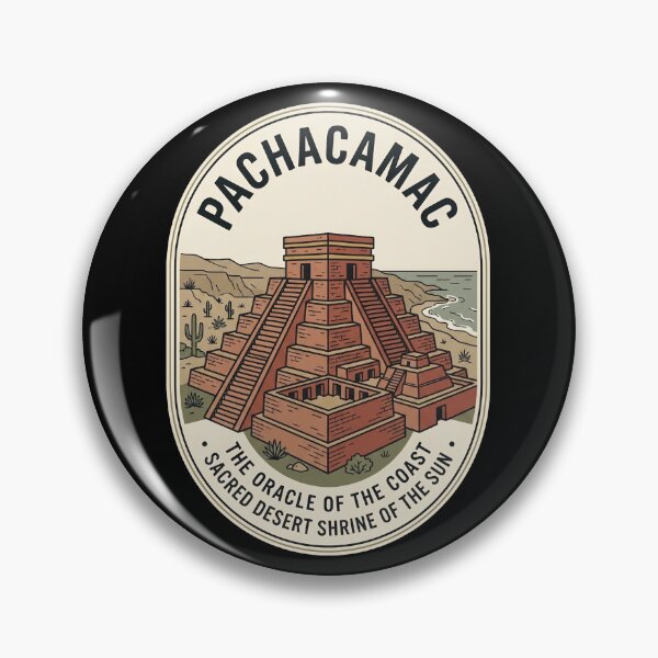 Item preview, Pachacamac Peru Ruins Vintage Travel Emblem designed and sold by k3rstman1.