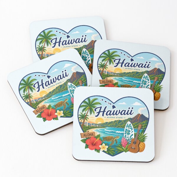 Item preview, Hawaii Heart Shape Design designed and sold by Myra365Art.