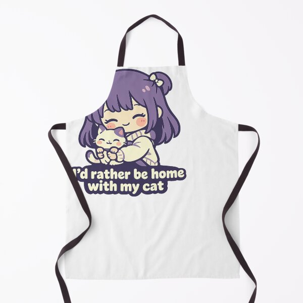 Item preview, I'd Rather Be Home With My Cat - Funny Cat Lover Introvert Gift T-Shirt designed and sold by Art JSMY.