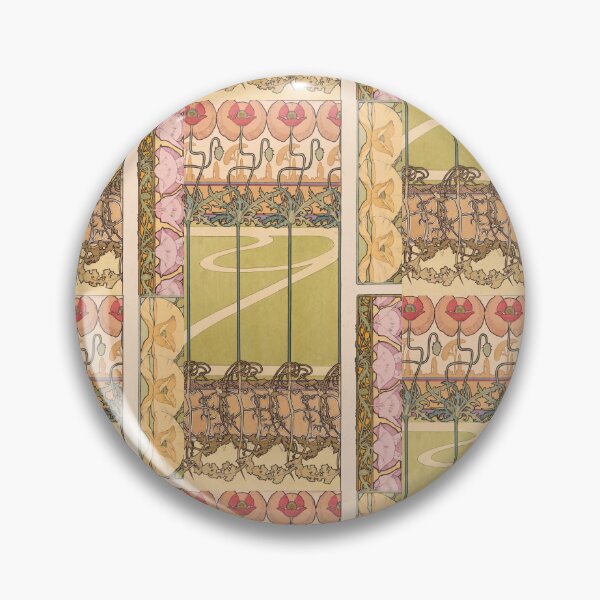 Item preview, Nouveau Poppy and Floral Ornament Panels designed and sold by artofuniverse.