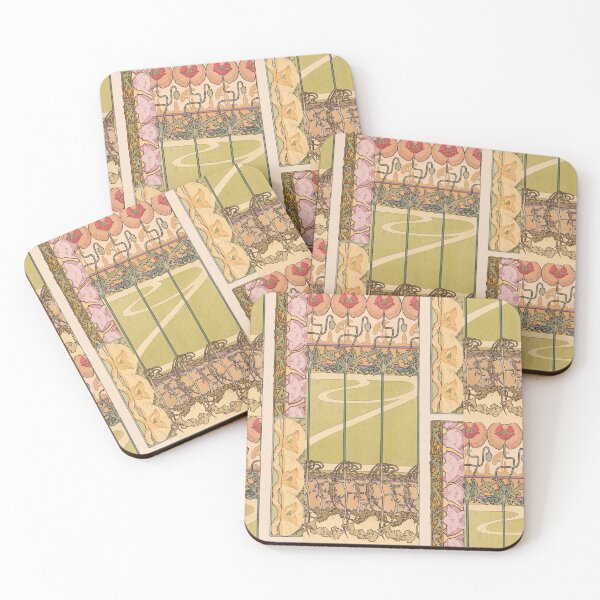 Item preview, Nouveau Poppy and Floral Ornament Panels designed and sold by artofuniverse.