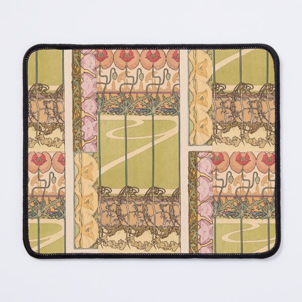 Item preview, Nouveau Poppy and Floral Ornament Panels designed and sold by artofuniverse.