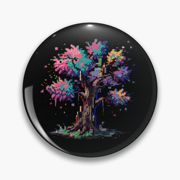 Item preview, Cybernetic Arbor: Retro Glitch Pixel Tree designed and sold by BREWR.