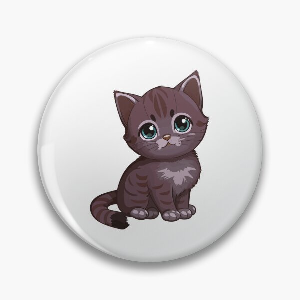 Item preview, Cute Sad Eyed Brown Kitten Cartoon Illustration designed and sold by EHdesignShop.
