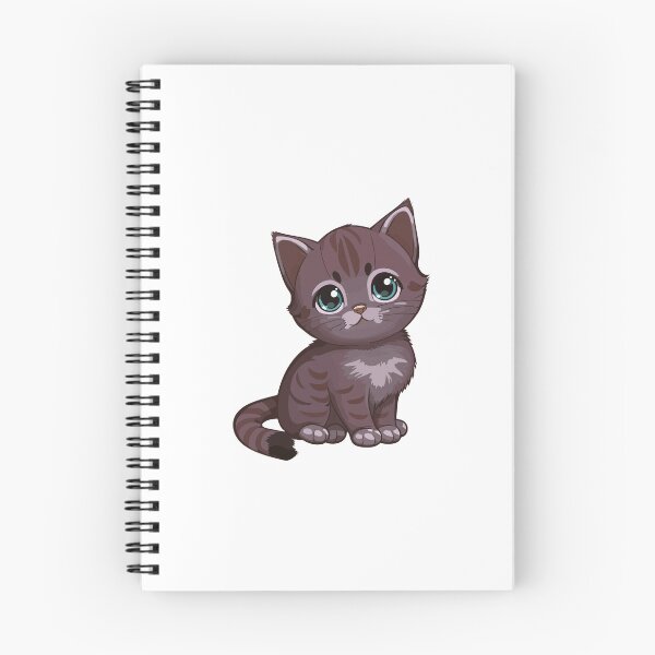 Item preview, Cute Sad Eyed Brown Kitten Cartoon Illustration designed and sold by EHdesignShop.