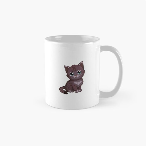 Item preview, Cute Sad Eyed Brown Kitten Cartoon Illustration designed and sold by EHdesignShop.
