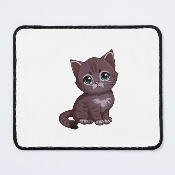 Item preview, Cute Sad Eyed Brown Kitten Cartoon Illustration designed and sold by EHdesignShop.