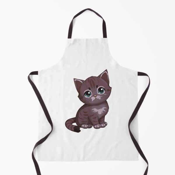 Item preview, Cute Sad Eyed Brown Kitten Cartoon Illustration designed and sold by EHdesignShop.
