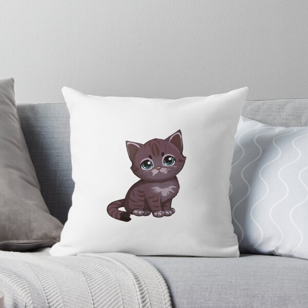 Item preview, Cute Sad Eyed Brown Kitten Cartoon Illustration designed and sold by EHdesignShop.