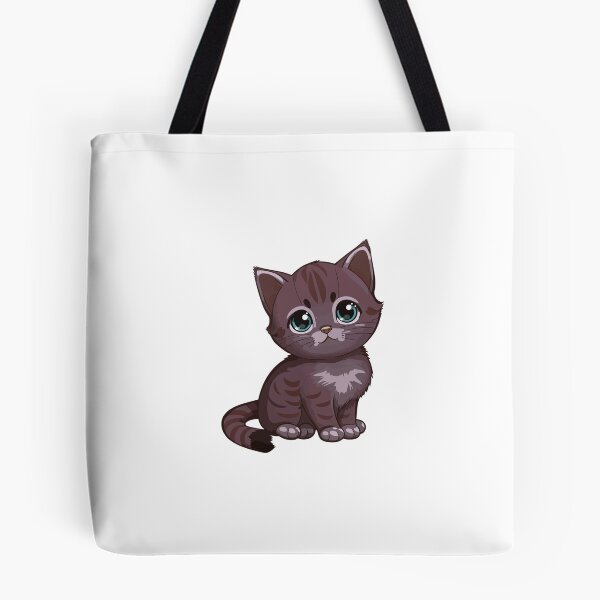 Item preview, Cute Sad Eyed Brown Kitten Cartoon Illustration designed and sold by EHdesignShop.