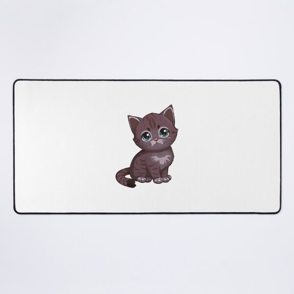 Item preview, Cute Sad Eyed Brown Kitten Cartoon Illustration designed and sold by EHdesignShop.