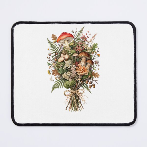 Item preview, Forest Mushroom Bouquet - Goblincore Woodland Foraging Art designed and sold by Neurospicy Trolls.