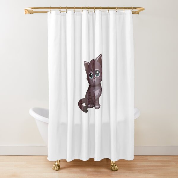 Item preview, Cute Sad Eyed Brown Kitten Cartoon Illustration designed and sold by EHdesignShop.