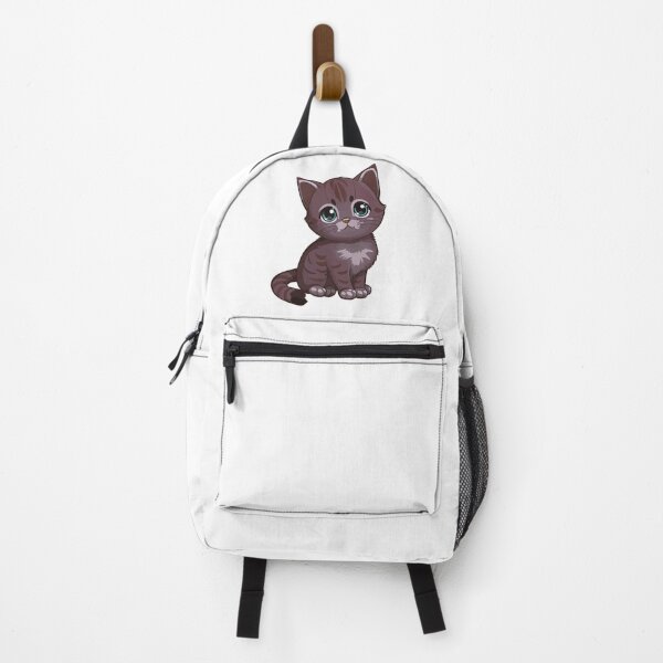 Item preview, Cute Sad Eyed Brown Kitten Cartoon Illustration designed and sold by EHdesignShop.