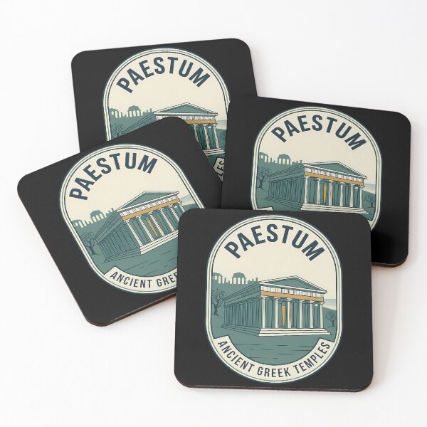 Item preview, Paestum Ancient Greek Temples Vintage Travel Emblem designed and sold by k3rstman1.