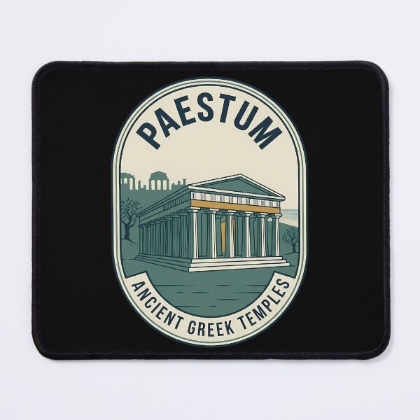 Item preview, Paestum Ancient Greek Temples Vintage Travel Emblem designed and sold by k3rstman1.