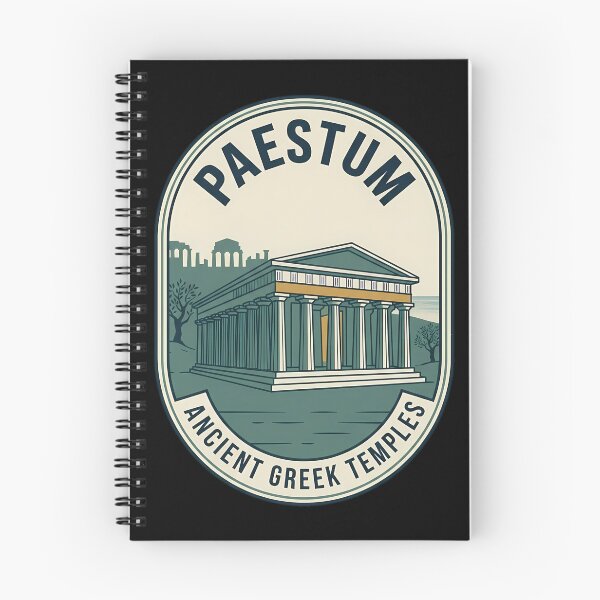 Item preview, Paestum Ancient Greek Temples Vintage Travel Emblem designed and sold by k3rstman1.
