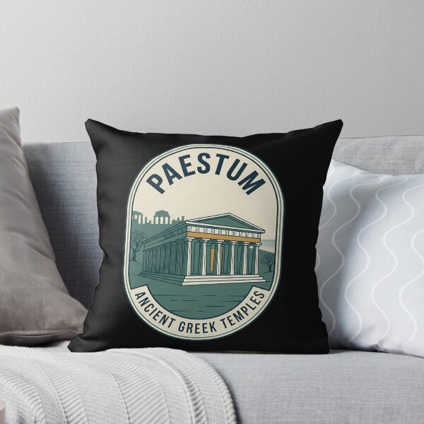 Item preview, Paestum Ancient Greek Temples Vintage Travel Emblem designed and sold by k3rstman1.
