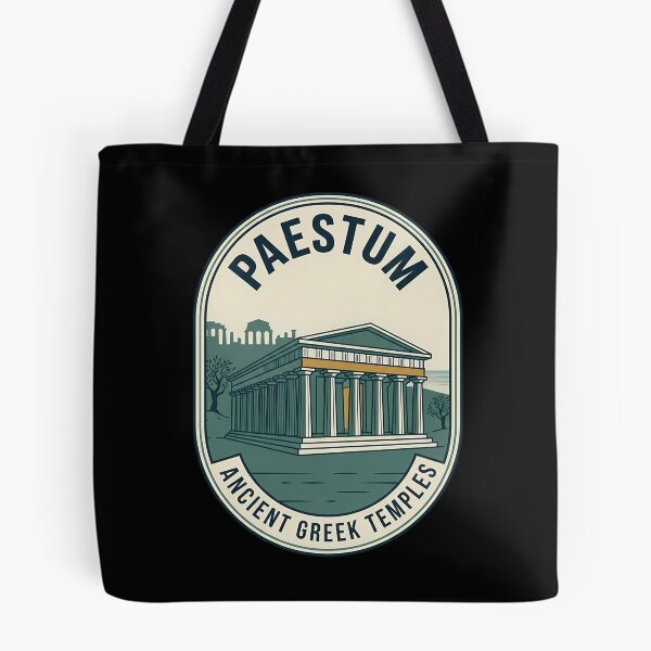 Item preview, Paestum Ancient Greek Temples Vintage Travel Emblem designed and sold by k3rstman1.