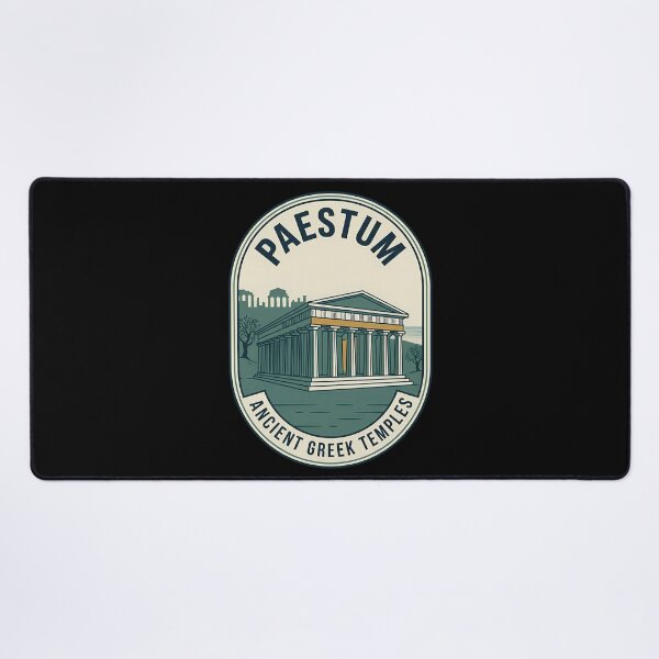 Item preview, Paestum Ancient Greek Temples Vintage Travel Emblem designed and sold by k3rstman1.