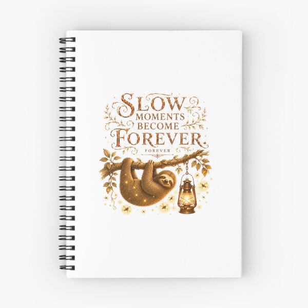 Item preview, Slow Moments Become Forever Vintage Sloth Mindfulness Art designed and sold by AQUILAKREO.
