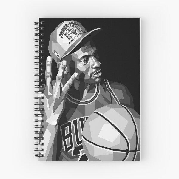 Aperçu de l'œuvre Michael Jordan en niveaux de gris créée et vendue par Japanese art.