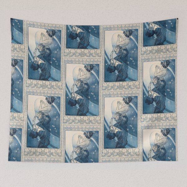 Item preview, Pole Star Woman Under Blue Moon designed and sold by artofuniverse.