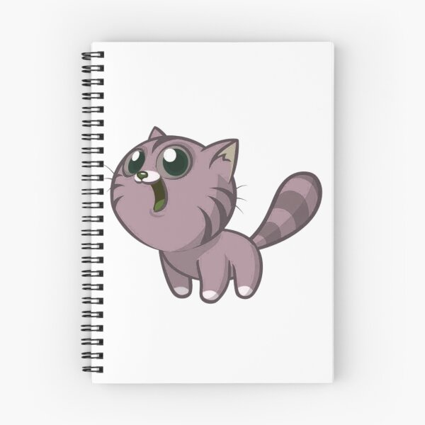 Item preview, Funny Surprised Grey Cat Cartoon Illustration designed and sold by EHdesignShop.