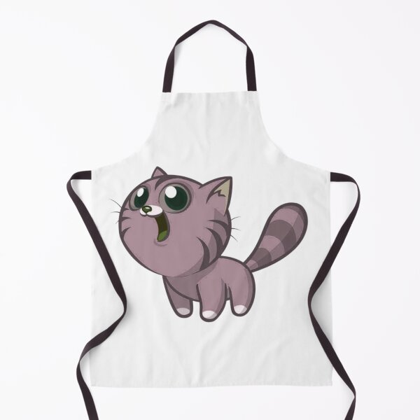Item preview, Funny Surprised Grey Cat Cartoon Illustration designed and sold by EHdesignShop.