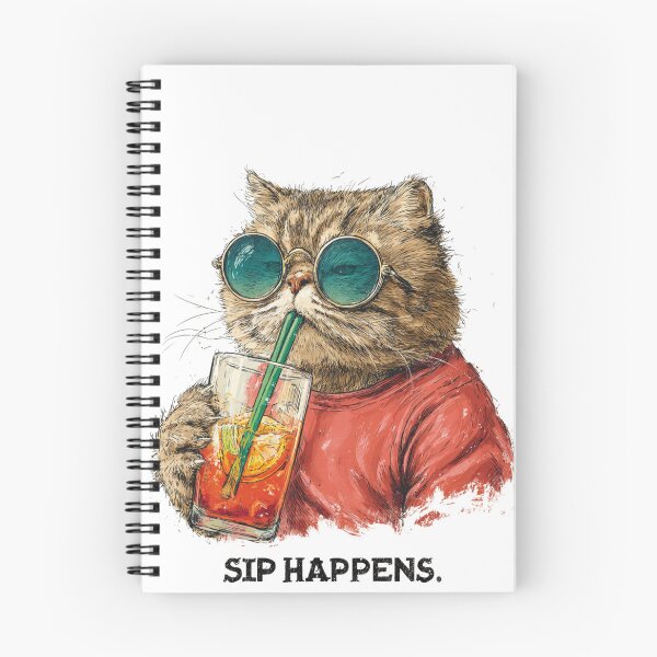 Item preview, Sip Happens Funny Cat Cocktail designed and sold by Ginetta0815.