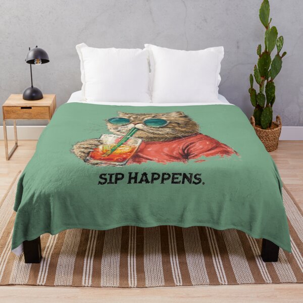 Item preview, Sip Happens Funny Cat Cocktail designed and sold by Ginetta0815.