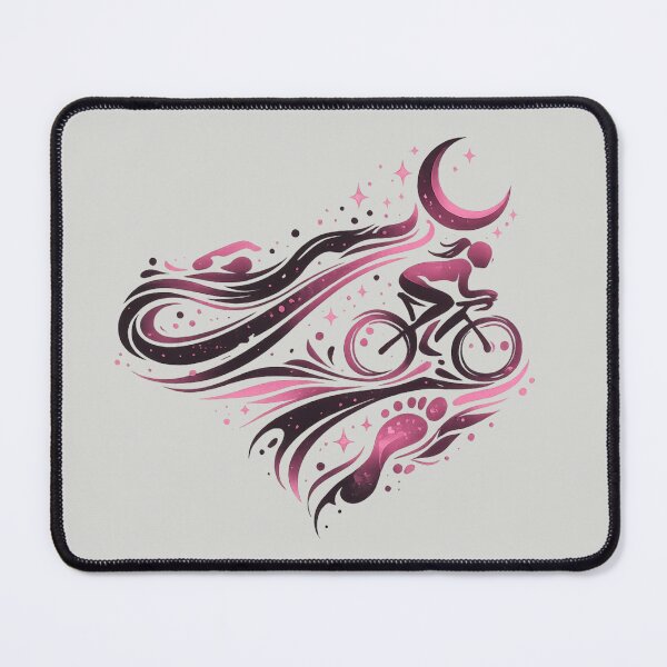Item preview, Swim Bike Run Mom Pink Triathlon Gift Art designed and sold by Corvoria.