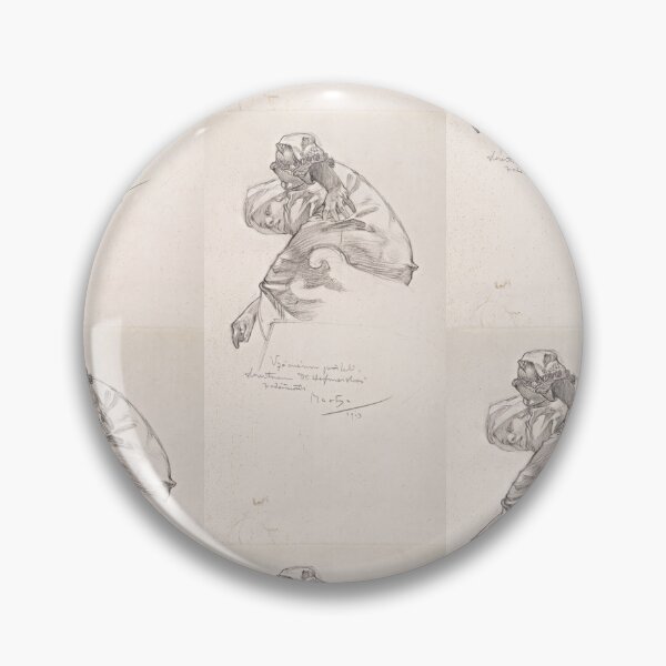 Item preview, Sorrowful Woman Pencil Study 1913 designed and sold by artofuniverse.