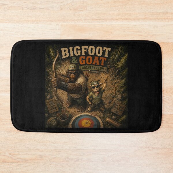 Item preview, Bigfoot and Goat Archery Club Funny Vintage Archer Duo Design designed and sold by NicheBloom.