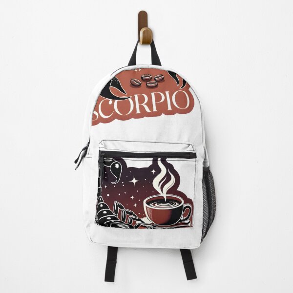 Item preview, Scorpio Coffee Scorpion Retro Brown Stars Zodiac Art designed and sold by Zodiac Celestial Art.