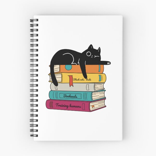 Item preview, Black cat lying on a stack of books designed and sold by BigfeetLittlepaws.